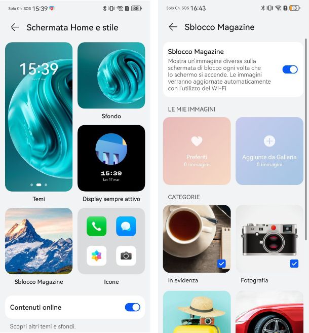 Come cambiare lo sfondo in automatico su Huawei