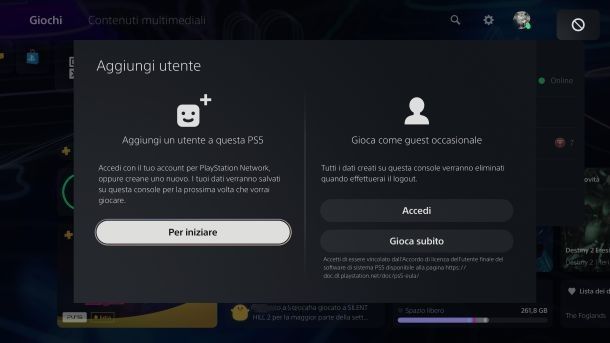 Come salvare un account su PS5 1