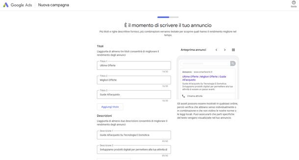 Google Ads campagna