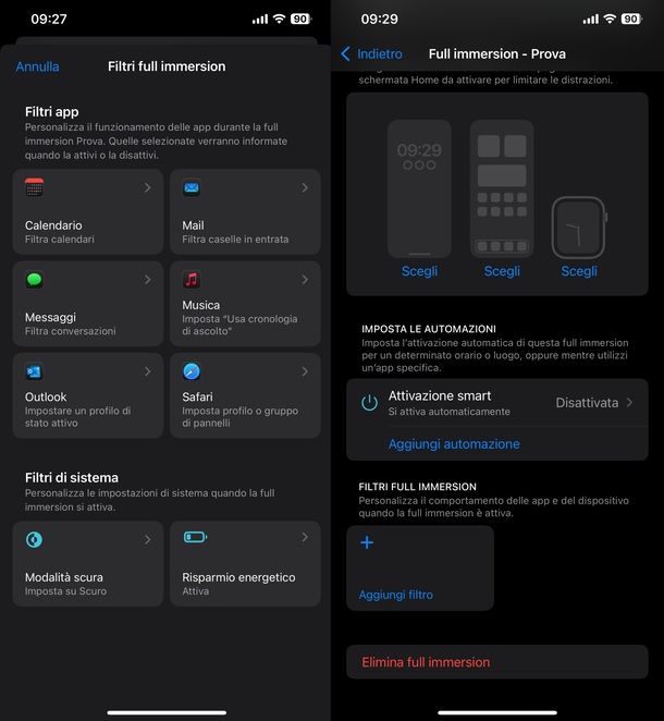 Mettere Non disturbare iPhone Full immersion