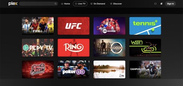 Plex partite gratis
