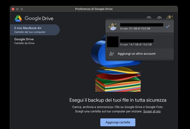 Cambiare account Google Drive PC