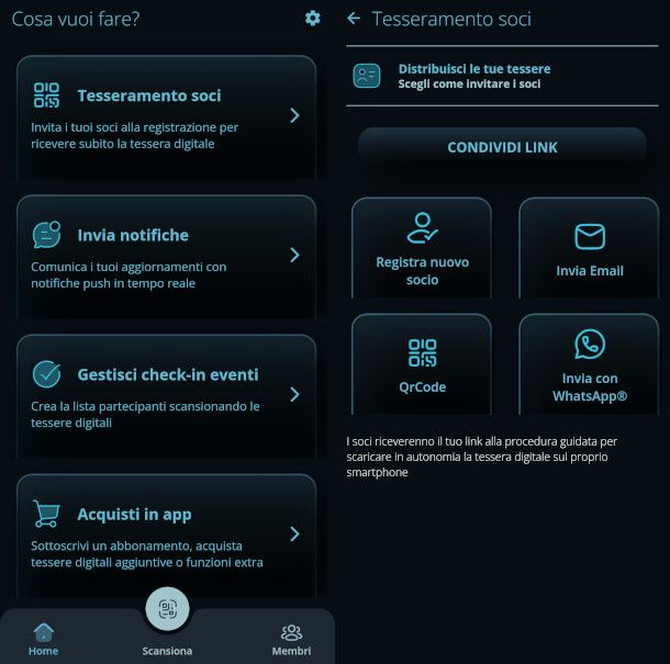 schermate app Wallyfor