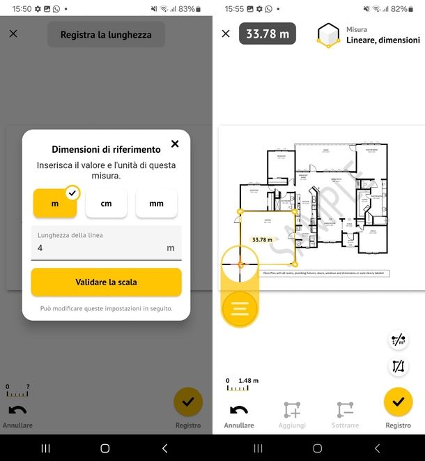 Measureall app per misurare planimetrie PDF gratis