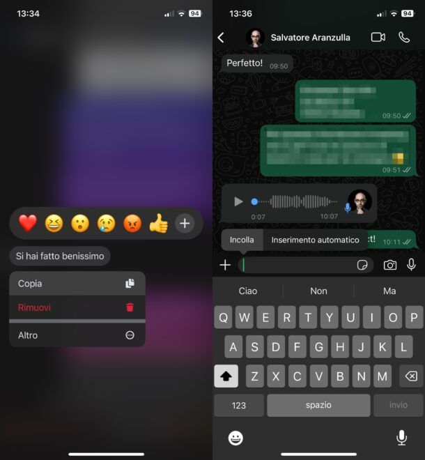 inviare messaggi da messenger a whatsapp