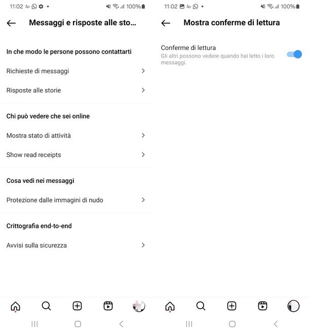 come mettere il visualizzato su Instagram