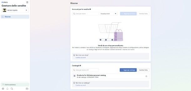 gestore vendite Meta