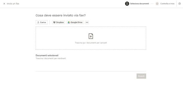compilazione fax Dropbox Fax