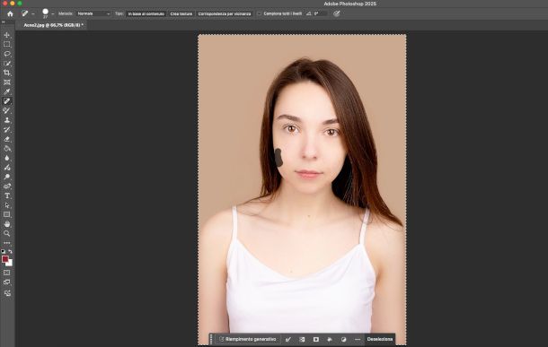 pennello correttivo al volo su Photoshop