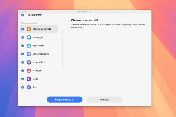 Come fare backup Samsung su Mac