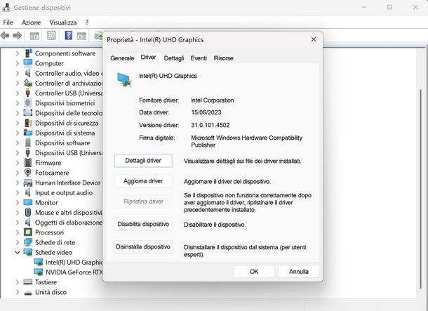 driver scheda video intel