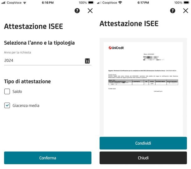 Giacenza media UniCredit App