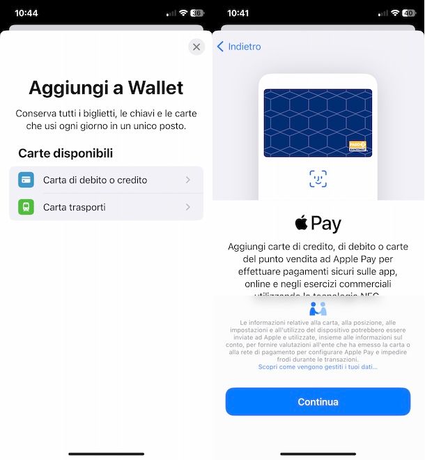 Apple Pay su iPhone