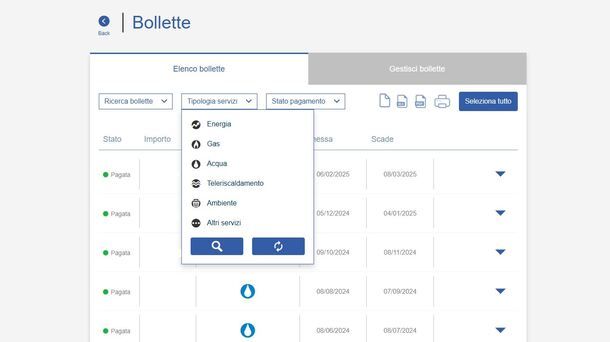 Filtri bollette Hera