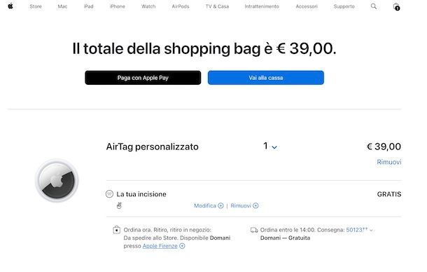 Usare Apple Pay online