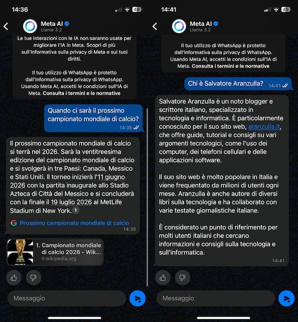 Come usare Meta AI su WhatsApp