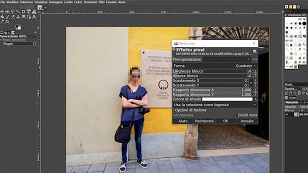 Come oscurare i volti nelle foto con GIMP
