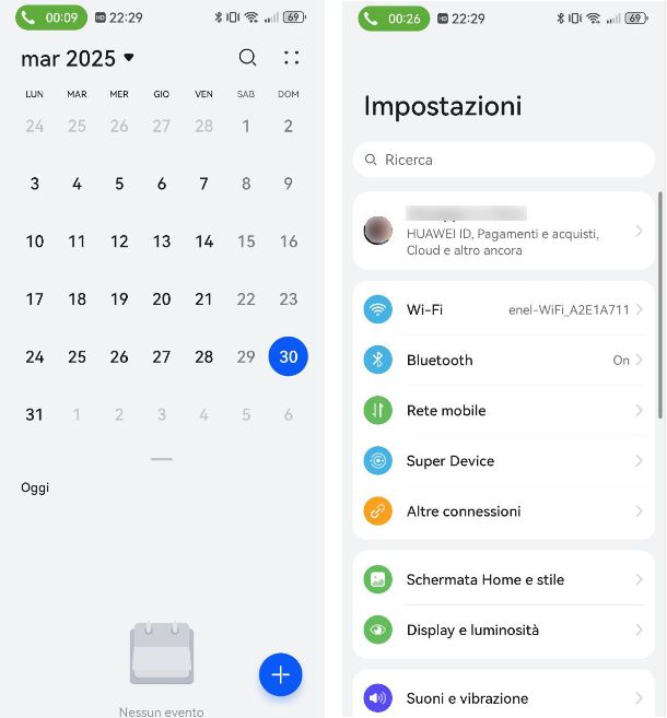 Utilizzare altre app durante una chiamata