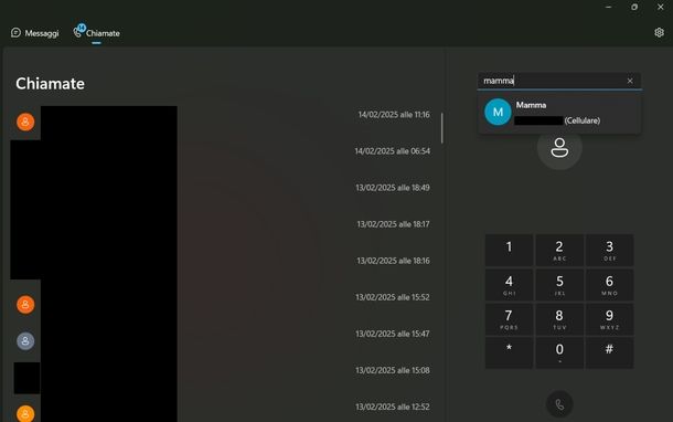 Collegamento al telefono Windows