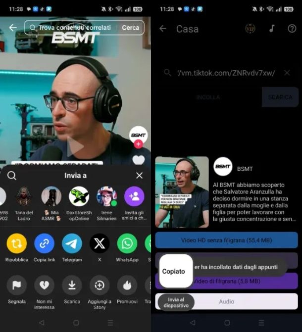Come salvare video TikTok senza logo su Android