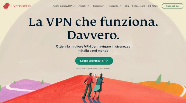 home page sito express vpn