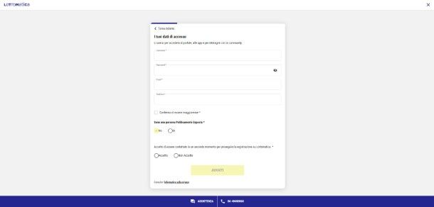 registrazione Lottomatica