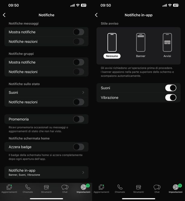Mettere Non disturbare WhatsApp iPhone