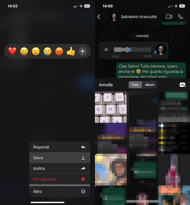 inviare foto da messenger a whatsapp