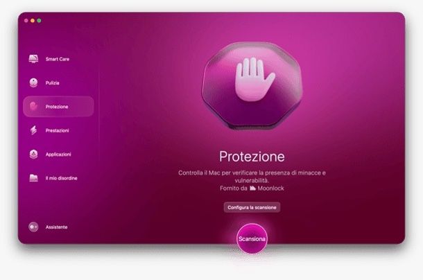 CleanMyMac scansione