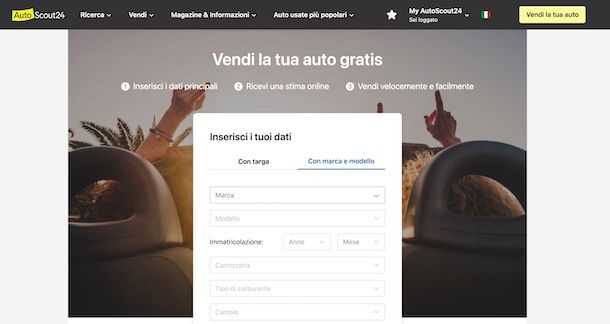 Creare annuncio su AutoScout24