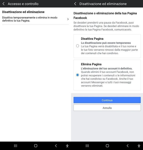 Come eliminare una pagina su Facebook
