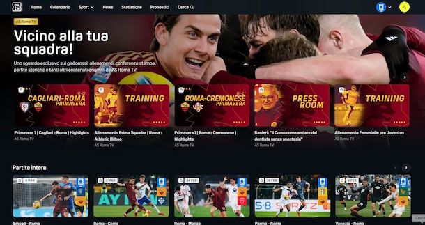 Roma TV su DAZN