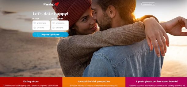 home page sito Parship