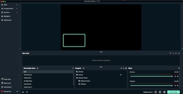 interfaccia Streamlabs