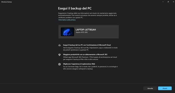backup