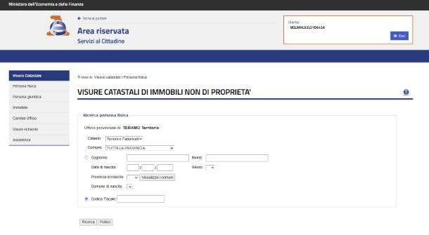 Visure catastali