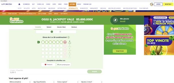Superenalotto online