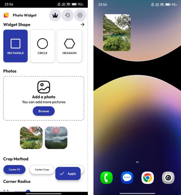 Altre soluzioni per mettere le foto nei widget su Android