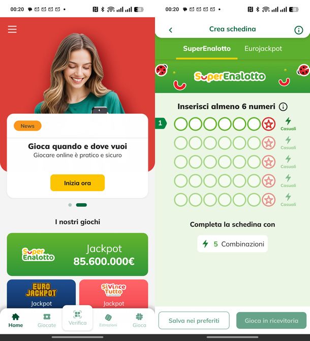 app Superenalotto