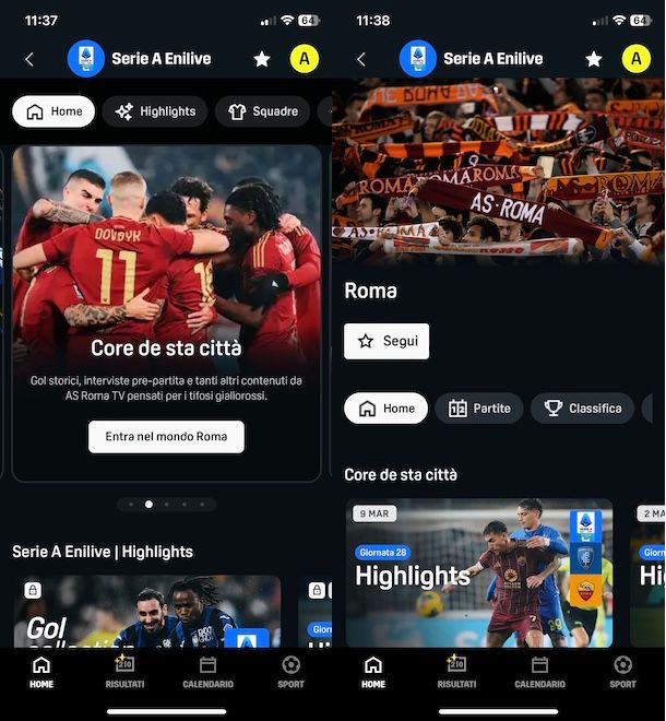Roma TV su app DAZN