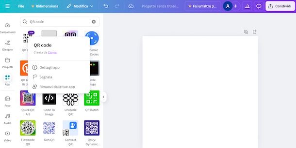 App QR Code di Canva