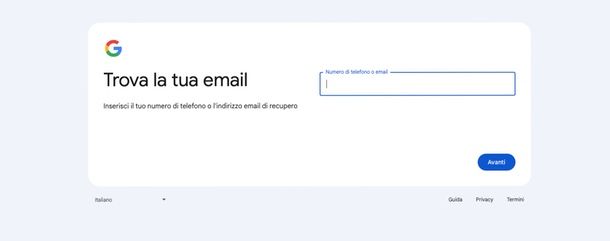 Ripristinare Gmail