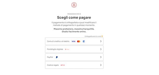 Attivare Netflix con carta regalo