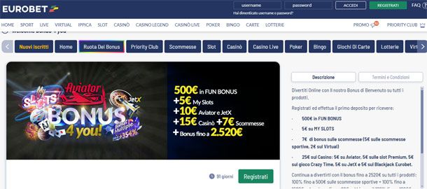 Bonus Eurobet