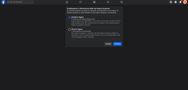 Come eliminare una pagina su Facebook