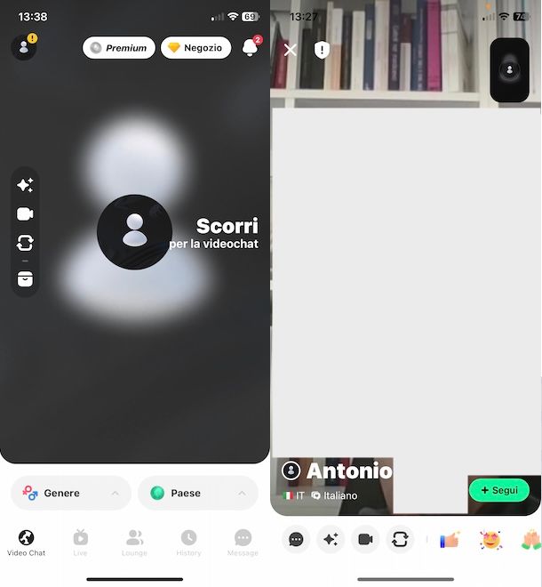 Come usare app Azar