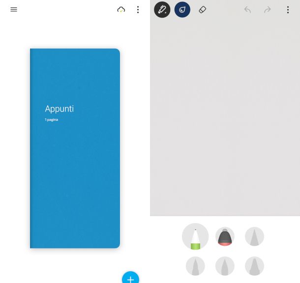 schermate app Bamboo Paper