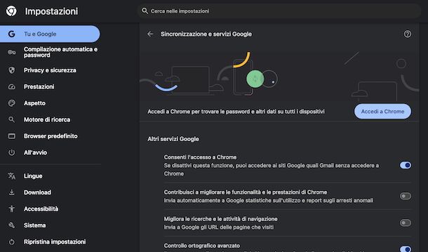 Cambiare account Google Chrome macOS