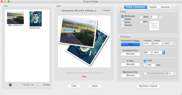 Altre applicazioni per fare collage foto su computer