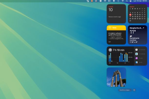 Come mettere le foto nei widget Mac